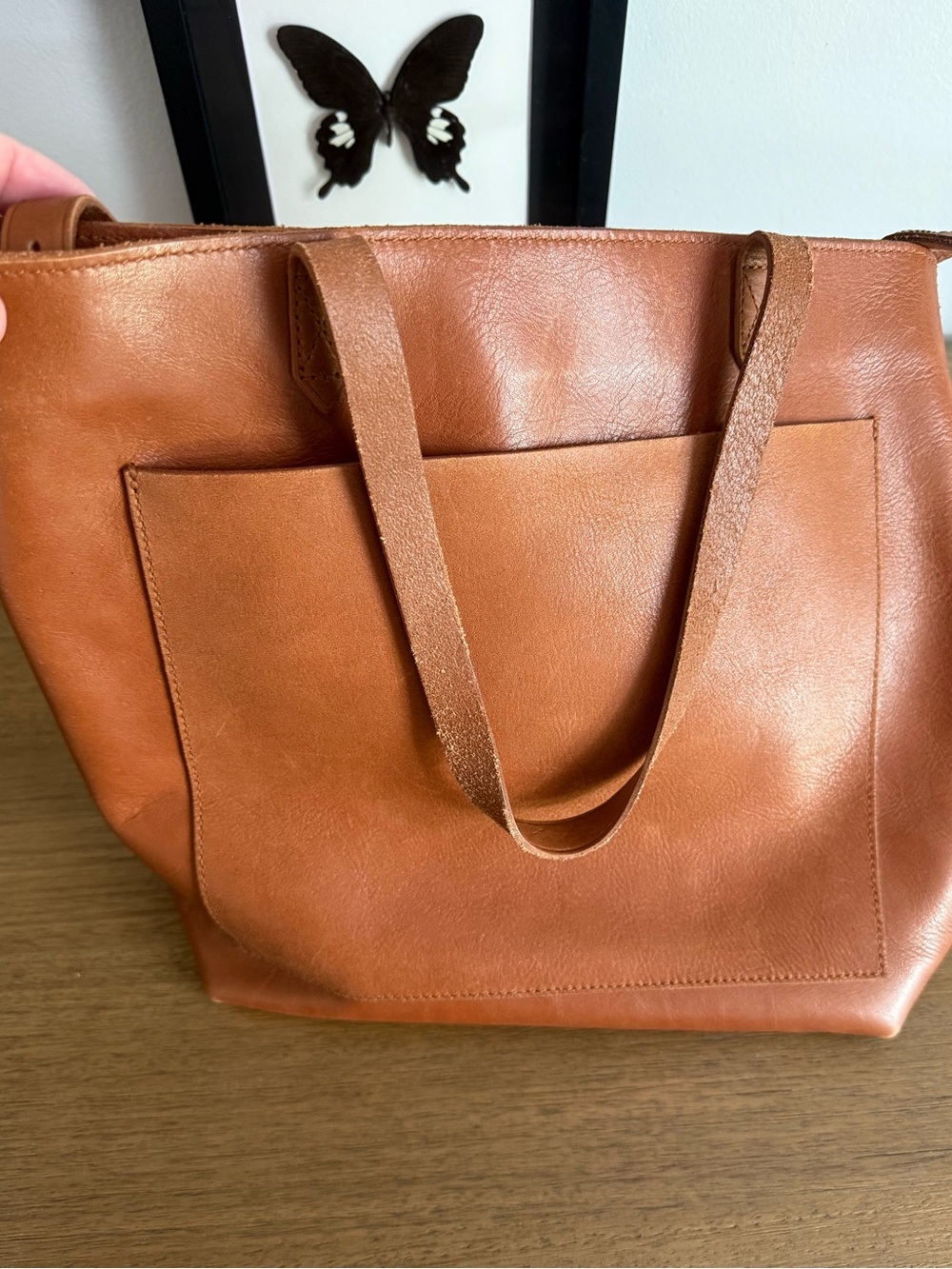 Madewell Classic Brown Leather Tote Bag - Timeless Everyday Carry